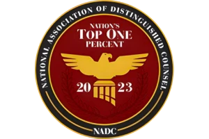 National Association Of Distinguished Counsel Top One Percent 2023